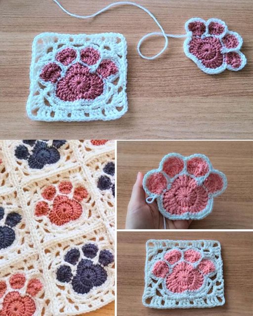 How To Crochet A Supercute Paw Print – Free Tutorial